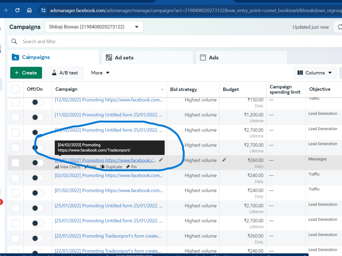 Facebook and Instagram ads